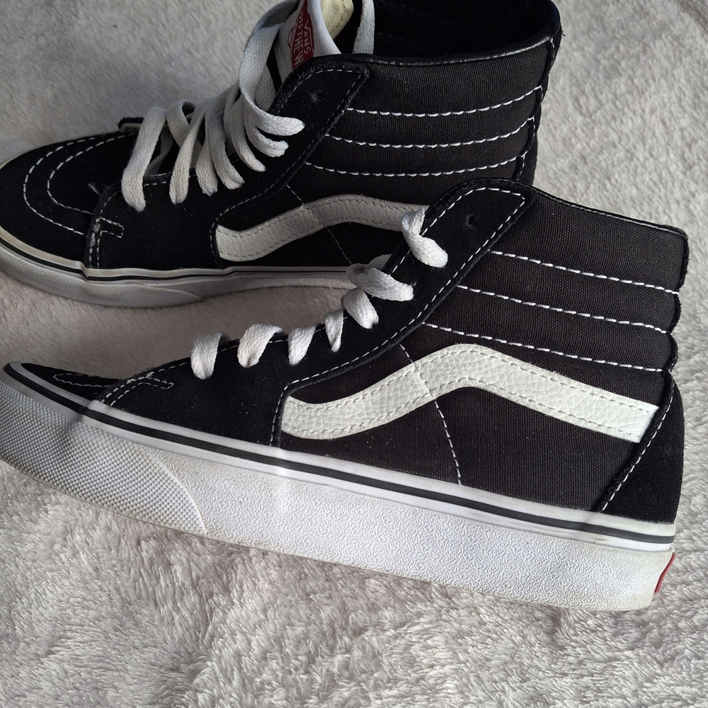 Black and White High-Top Sneakers